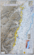 Poster wijngaarden wijnstreek Elsaz